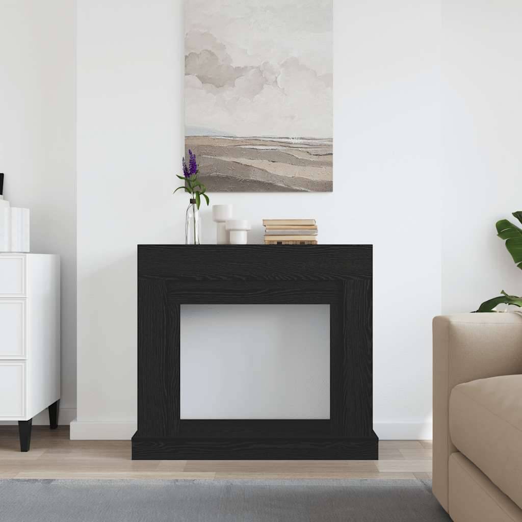 vidaXL Kaminumrandung Schwarz Eichen-Optik 100x30x87,5cm Holzwerkstoff