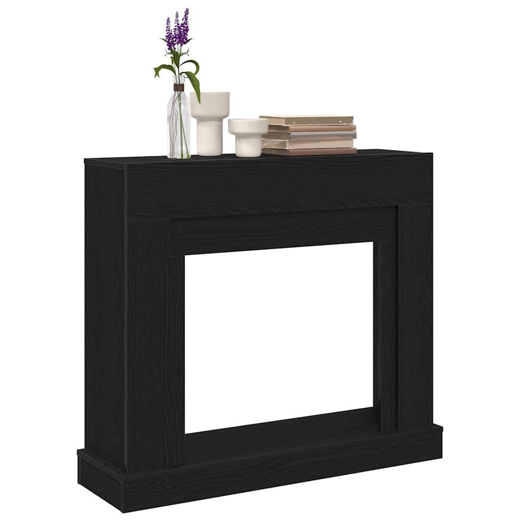vidaXL Kaminumrandung Schwarz Eichen-Optik 100x30x87,5cm Holzwerkstoff