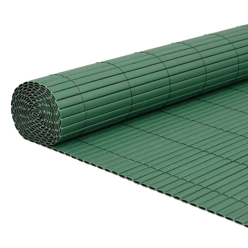 vidaXL Gartenzaun Doppelseitig Grün 1,8x3 m PVC