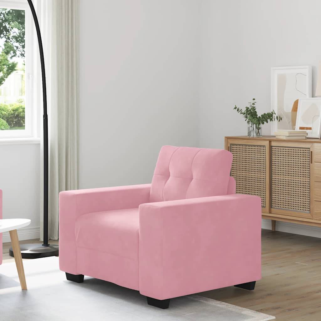 vidaXL Sessel Rosa 60 cm Samt