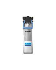 Epson-Tintenpatrone aufrecht auf weißem Hintergrund stehend.
