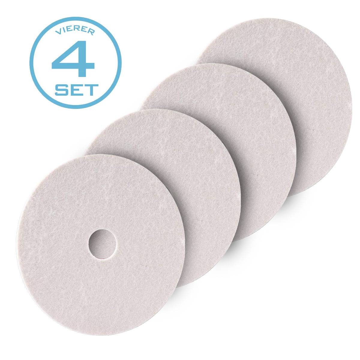 STAHLWERK Polierscheibe aus Filz Polierfilz zur Oberflächenveredelung 4er Set