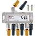 3-Fach Sat Splitter Antennenverteiler TV F-Stecker Adapter SAT-Adapter SAT-Verteiler Wetterschutz DC-Durchlass 3-Fach Sat Splitter Antennenverteiler TV F-Stecker Adapter SAT-Adapter SAT-Verteiler Wetterschutz DC-Durchlass
