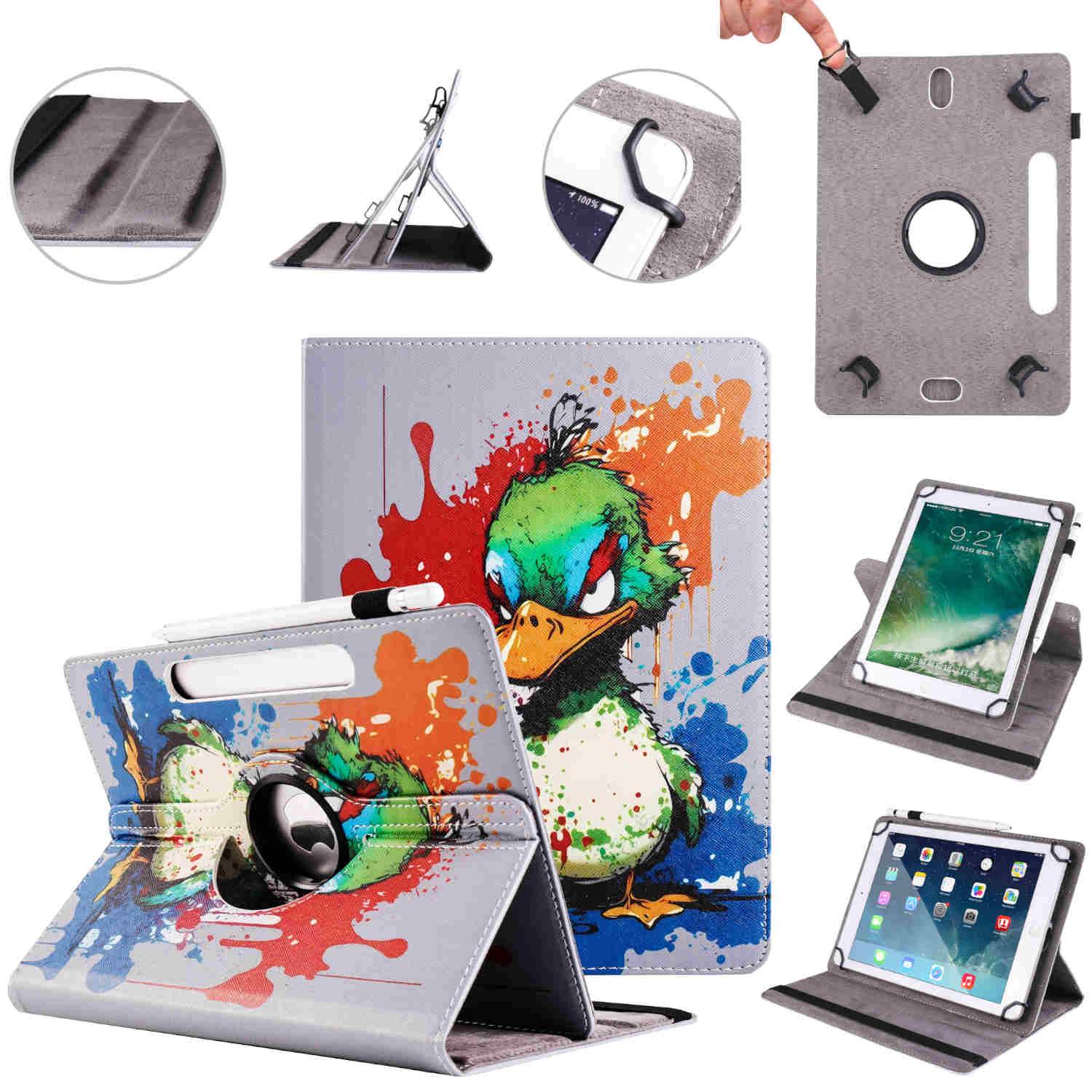 Für Apple iPad Air 11 Zoll 2025 / 2024 360 Grad Motiv 5 Tablet Tasche Kunst Leder Etuis Hülle