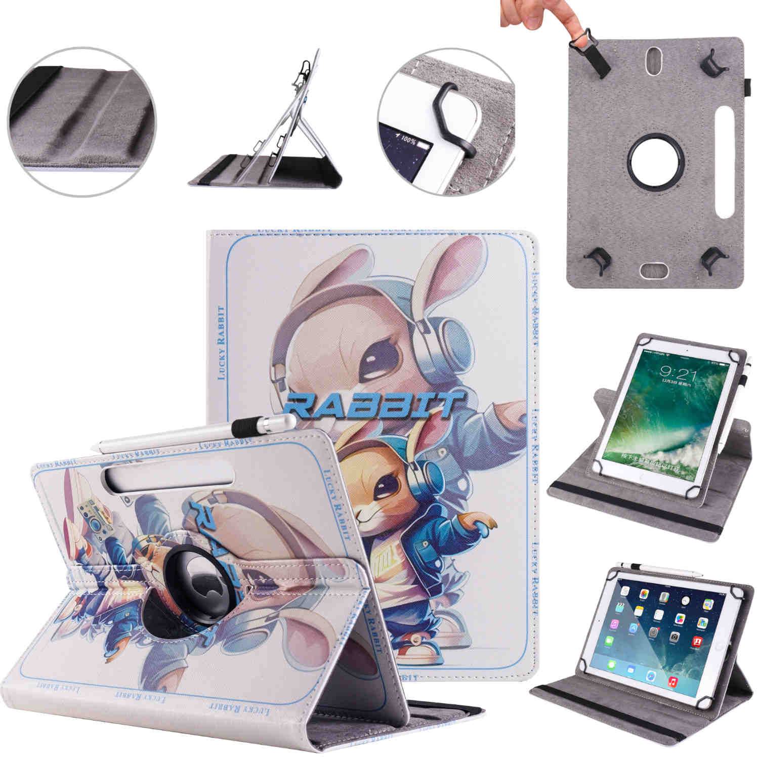 Für Apple iPad Air 11 Zoll 2025 / 2024 360 Grad Motiv 10 Tablet Tasche Kunst Leder Etuis Hülle