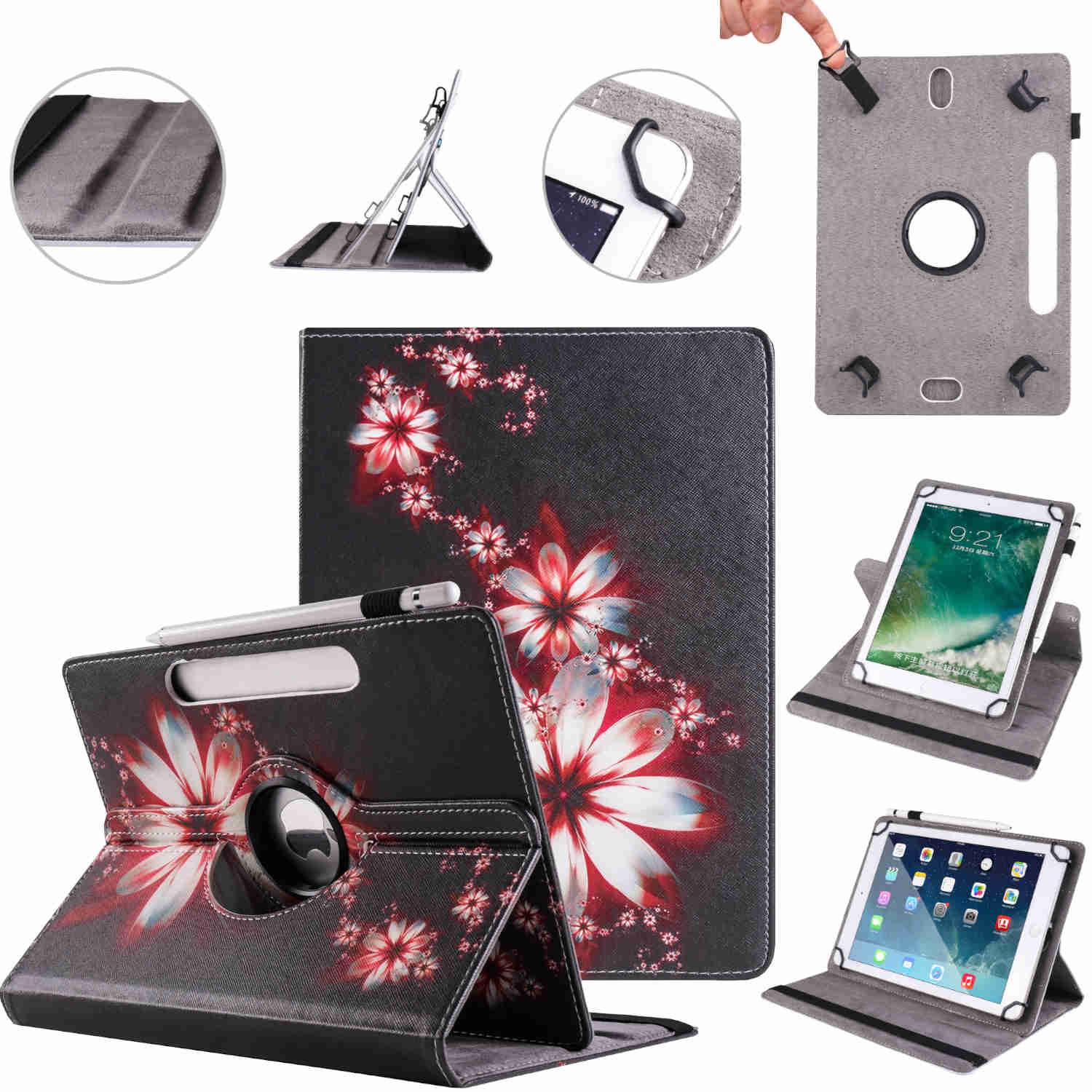 Für Apple iPad Air 11 Zoll 2025 / 2024 360 Grad Motiv 11 Tablet Tasche Kunst Leder Etuis Hülle