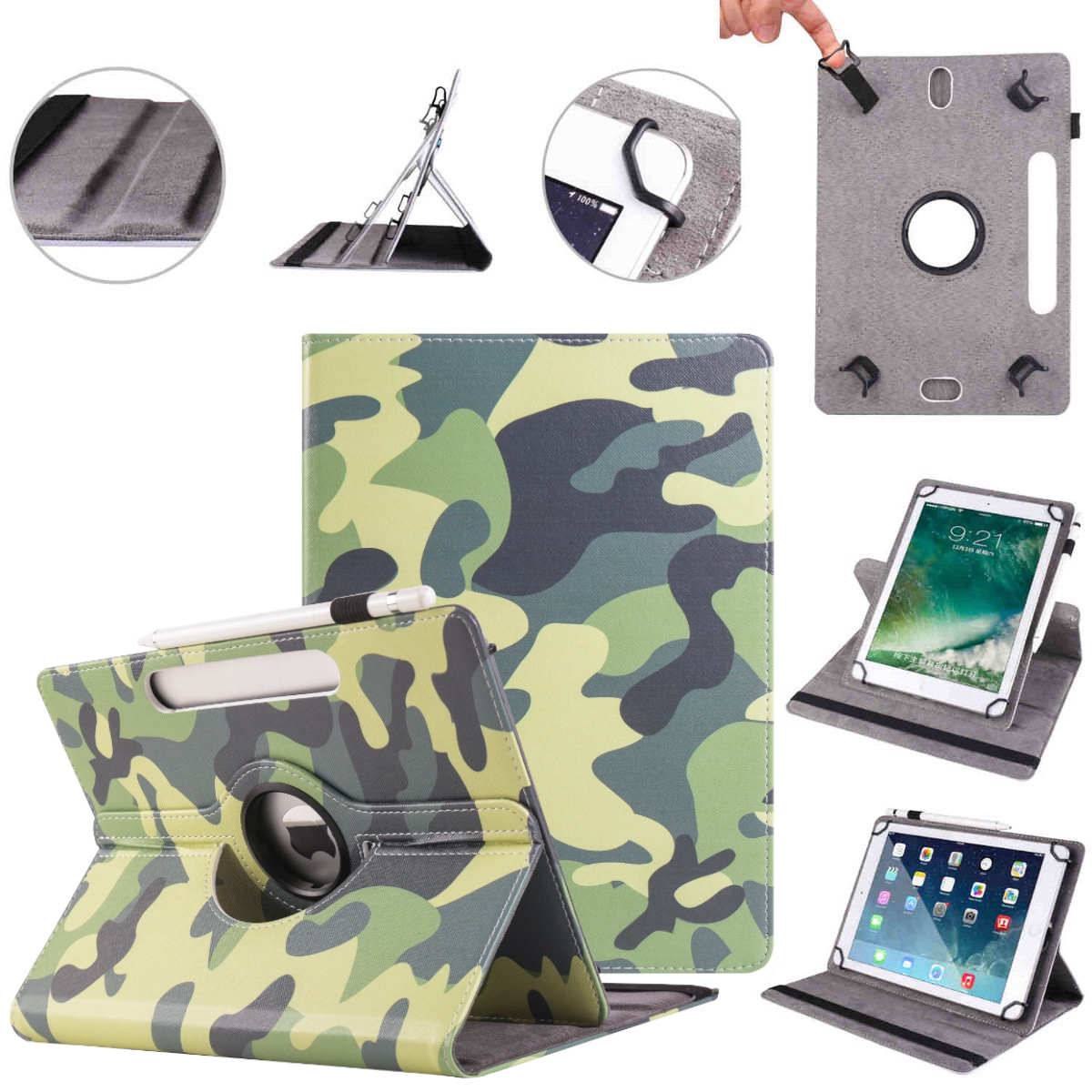 Für Apple iPad Air 11 Zoll 2025 / 2024 360 Grad Motiv 15 Tablet Tasche Kunst Leder Etuis Hülle