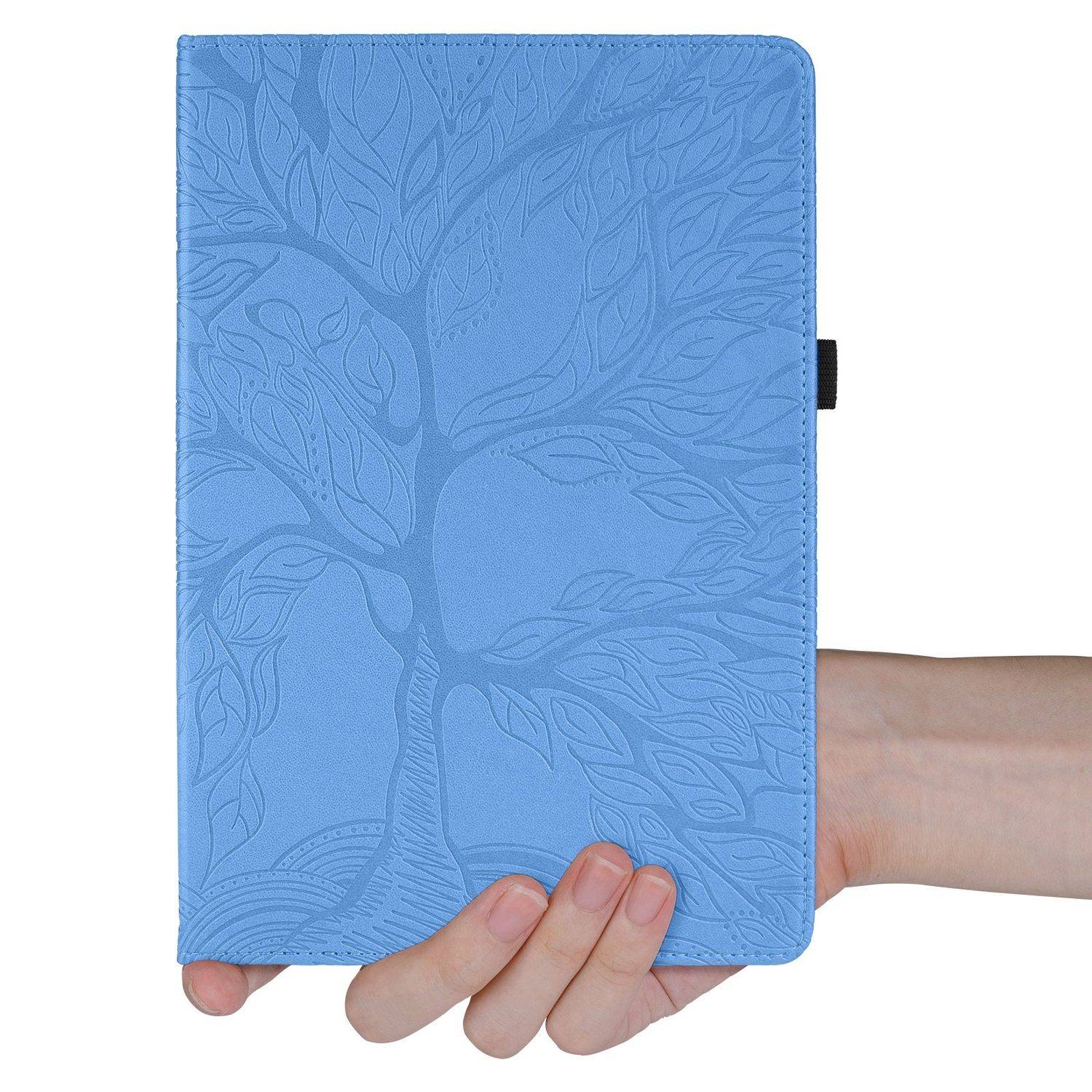 Für Honor Pad X8a 11 Zoll 360 Grad Rotation Baum Muster Kunstleder Hülle Tasche Blau