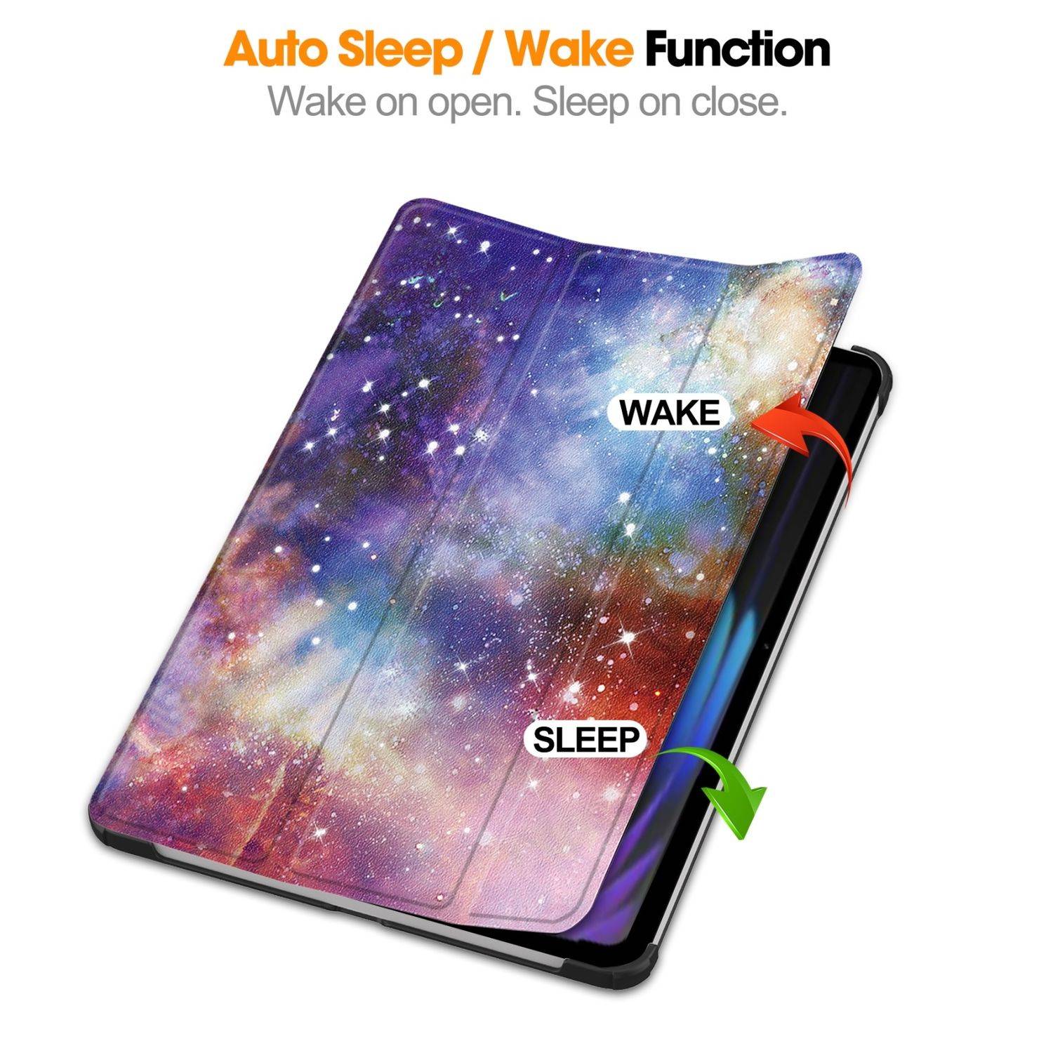 Für Xiaomi Pad 7 / 7 Pro 3folt Wake UP Smart Cover Tasche Hülle Milchstraße
