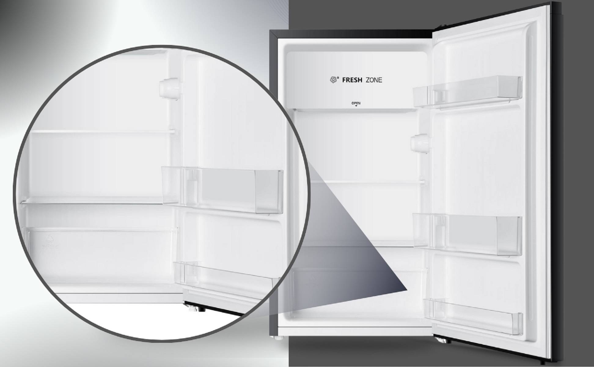 PKM Kühlschrank KHKS93EB - schwarz, 94L, Freistehend, mit Kaltlagerfach, 84 cm