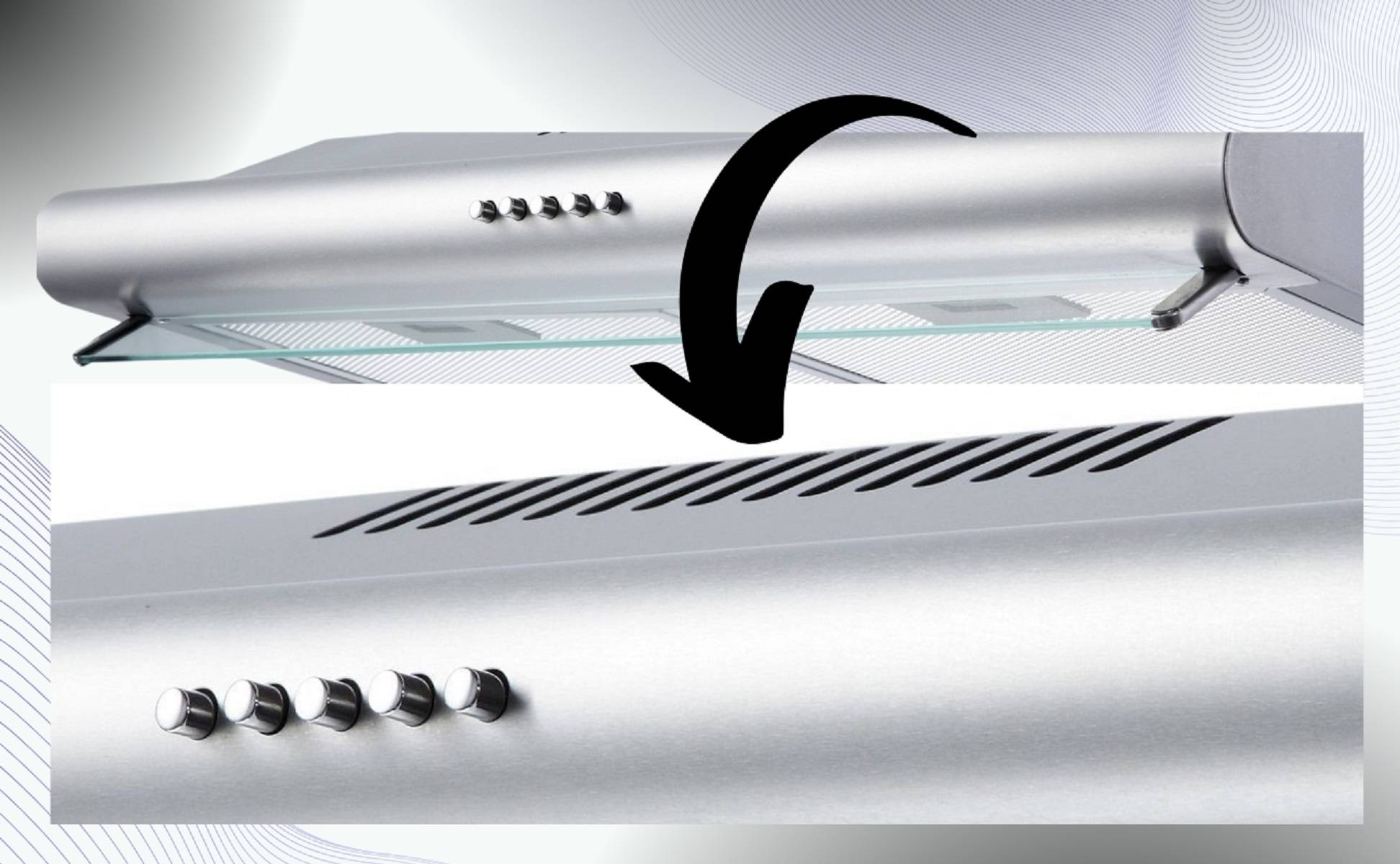 PKM Unterbauhaube KHU-601 60cm Glaswrasenschirm Dunstabzugshaube Umluft Abluft LED