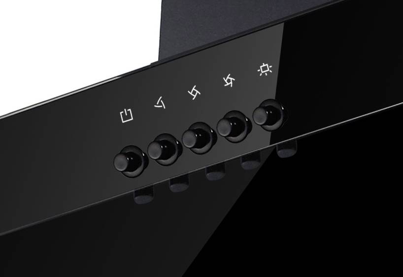 PKM Dunstabzugshaube KH-GSH-60B Glas schwarz Kopffreihaube LED 60cm Schräg