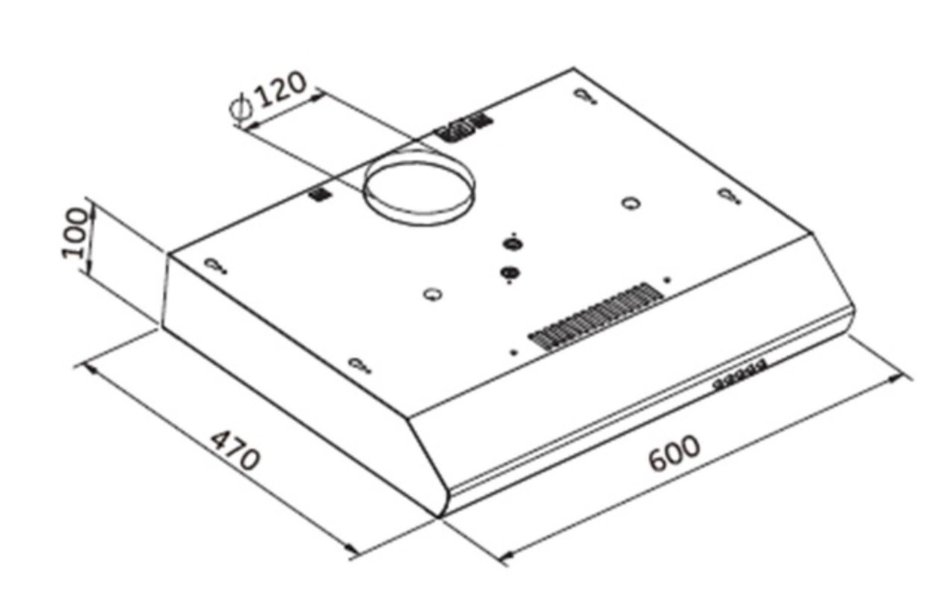 PKM Unterbauhaube UBH5000X 60cm silbergrau Umluft Abluft Dunstabzugshaube LED