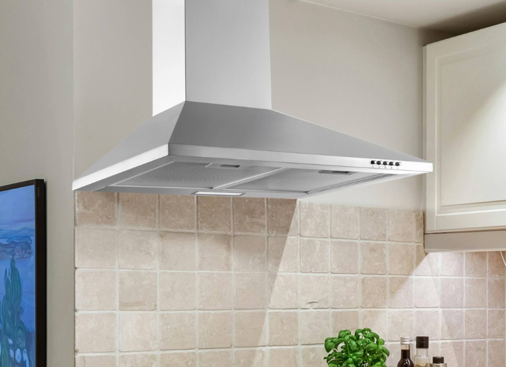 PKM Kaminabzugshaube KH-60KH-S 60 cm Edelstahl Dunstabzugshaube Wandesse