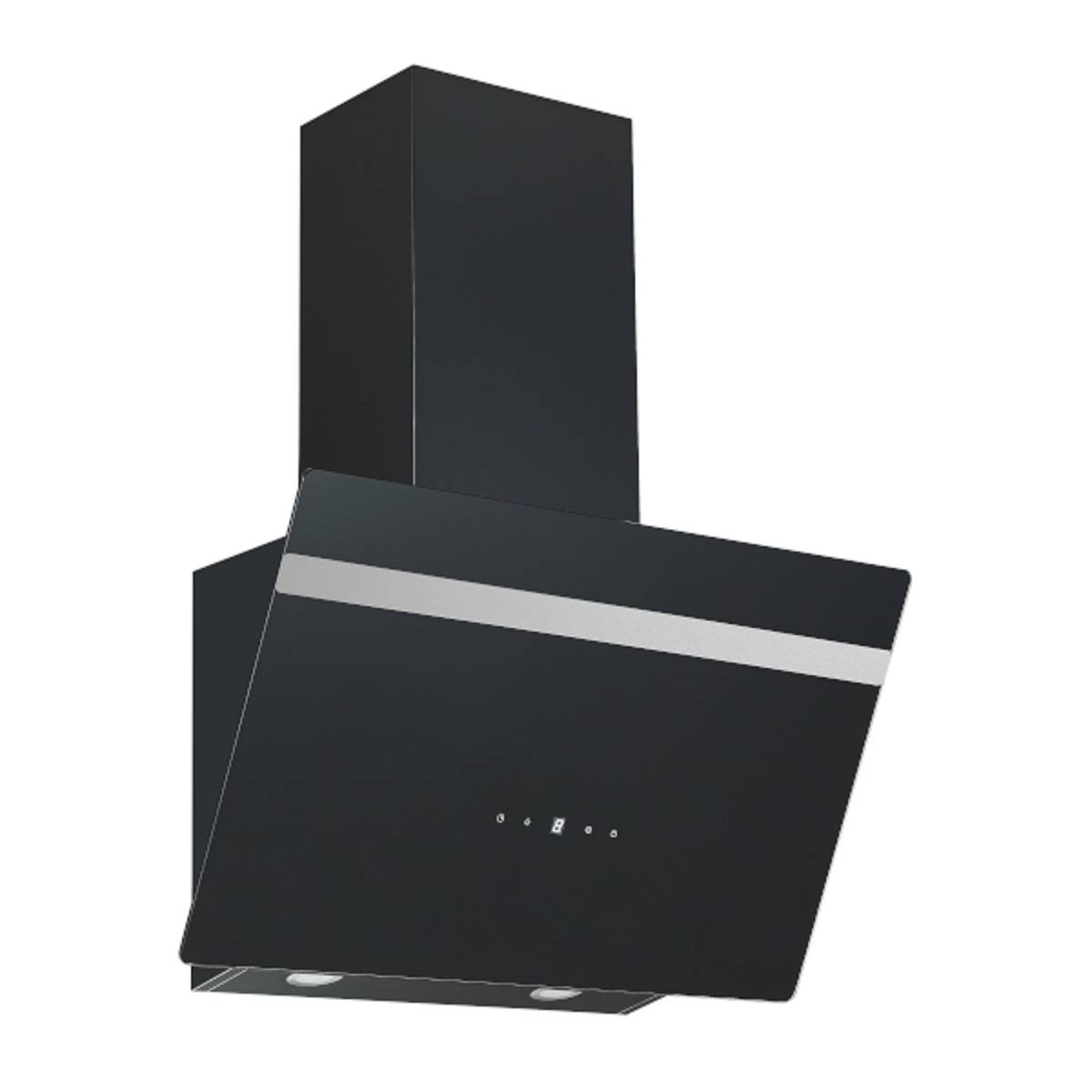 PKM Kopffreihaube S20-60ABTH - 60cm, schwarz, Touch-Control, LED, Schräghaube