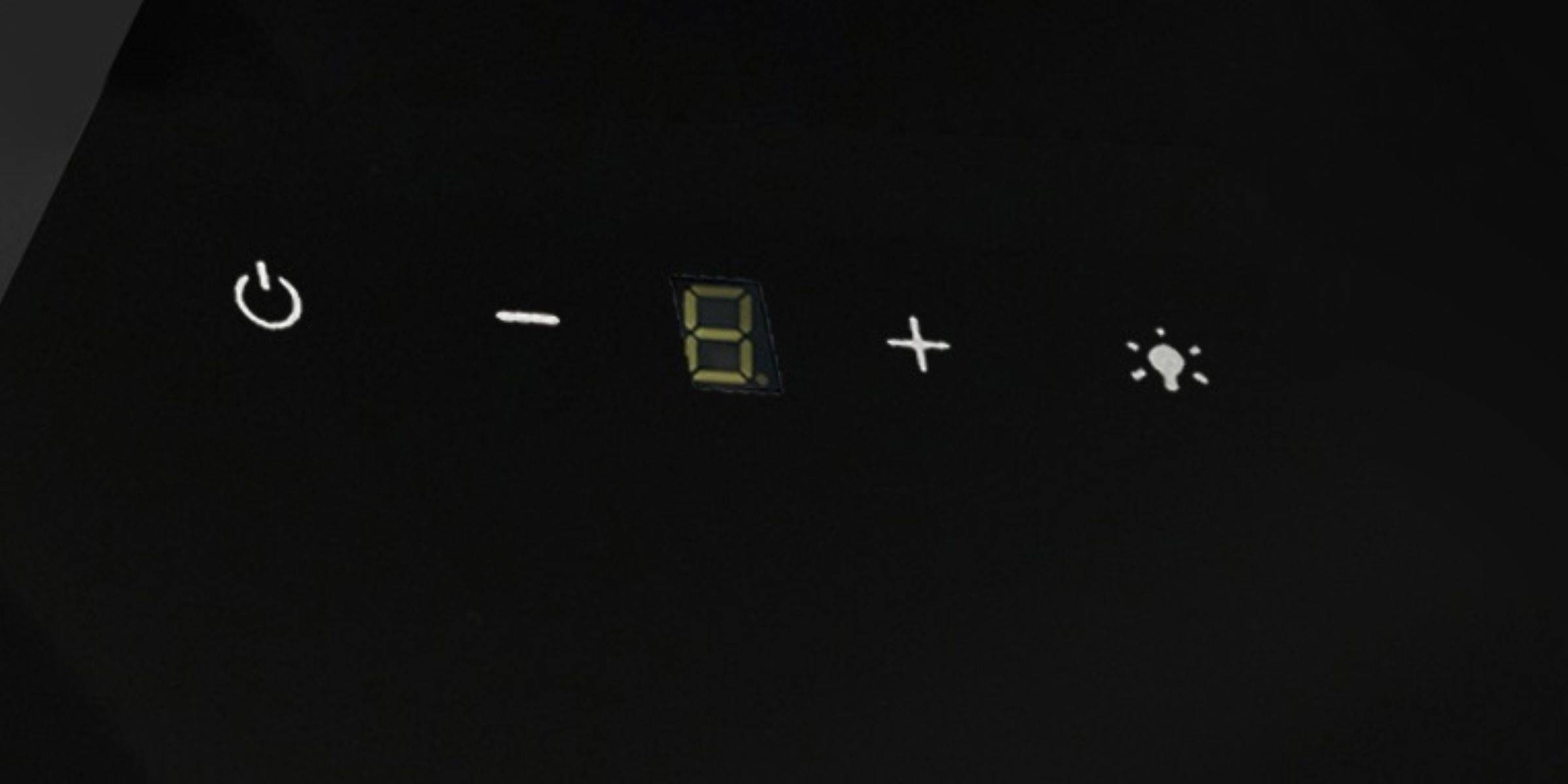 PKM Kopffreihaube S20-60ABTH - 60cm, schwarz, Touch-Control, LED, Schräghaube