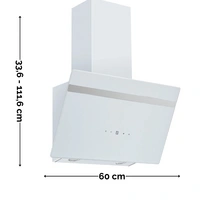 PKM Kopffreihaube S20-60AWTH - 60cm, weiß, Touch-Control, LED, Dunstabzugshaube PKM Kopffreihaube S20-60AWTH - 60cm, weiß, Touch-Control, LED, Dunstabzugshaube