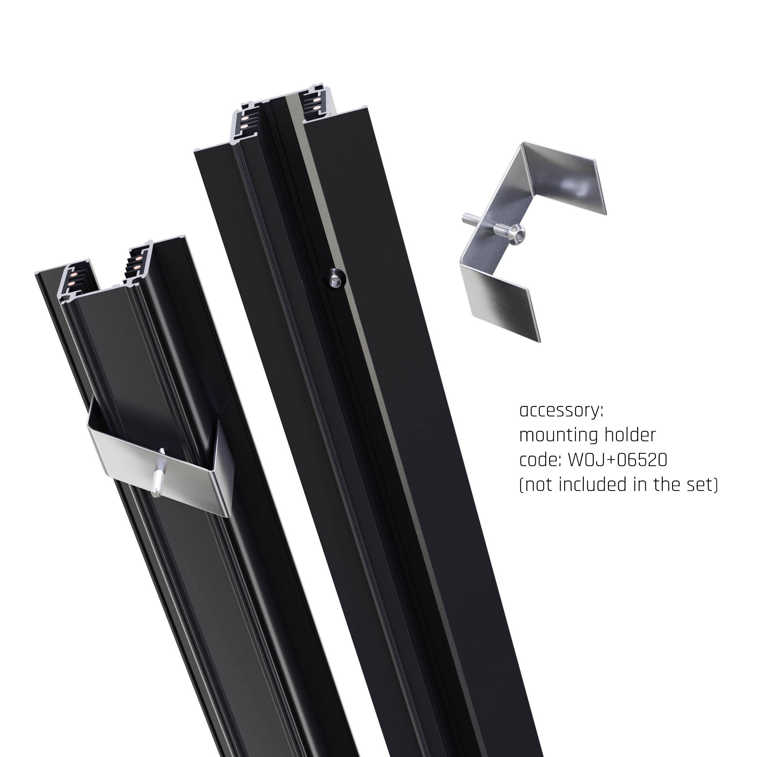 Spectrum LED 3-Phasen Stromschiene (SPS 2) Einbau 1m für Schienensystem Leuchten Strahler IP20 schwarz 100 cm