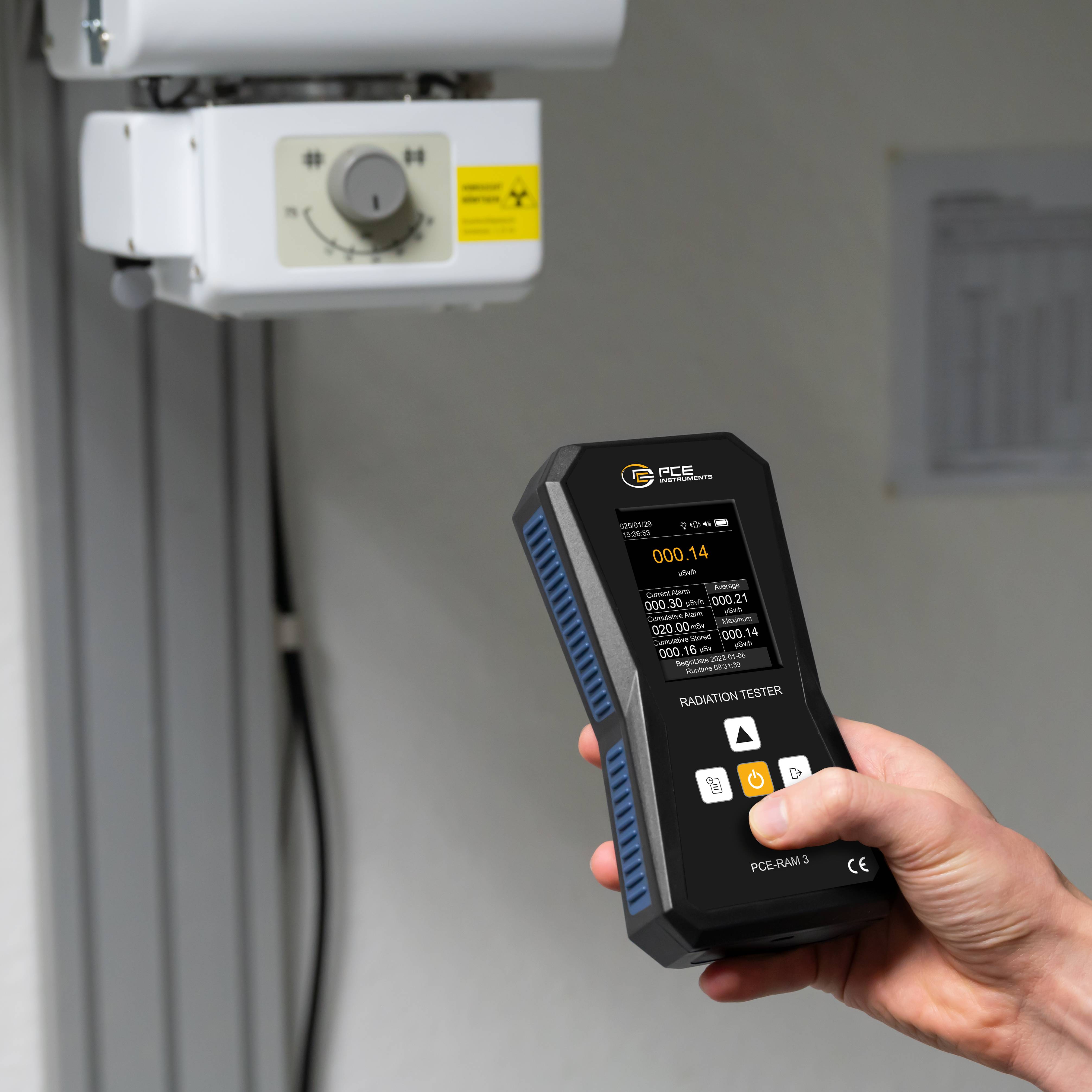 PCE Instruments Geigerzähler PCE-RAM 3 | β-, X- Strahlung |0…10 mSv/h |Auflösung 0,01 µSv/h |Geiger-Müller-Zählrohr