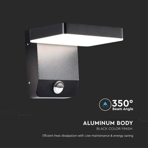 V-TAC LED-Fluter VT-11020S, EEK: E, 17 W, 2580 lm, 4000 K, Bewegungssensor, schwarz V-TAC LED-Fluter VT-11020S, EEK: E, 17 W, 2580 lm, 4000 K, Bewegungssensor, schwarz