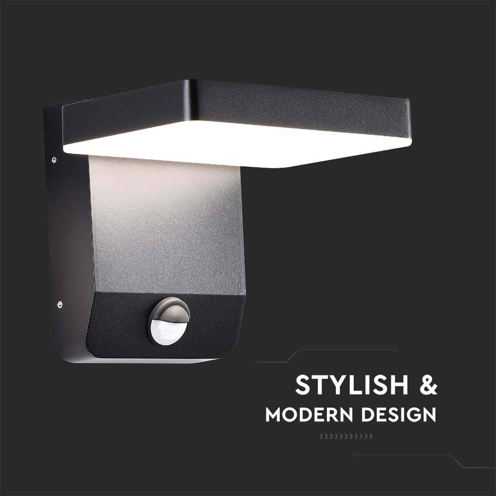 V-TAC LED-Fluter VT-11020S, EEK: E, 17 W, 2580 lm, 4000 K, Bewegungssensor, schwarz