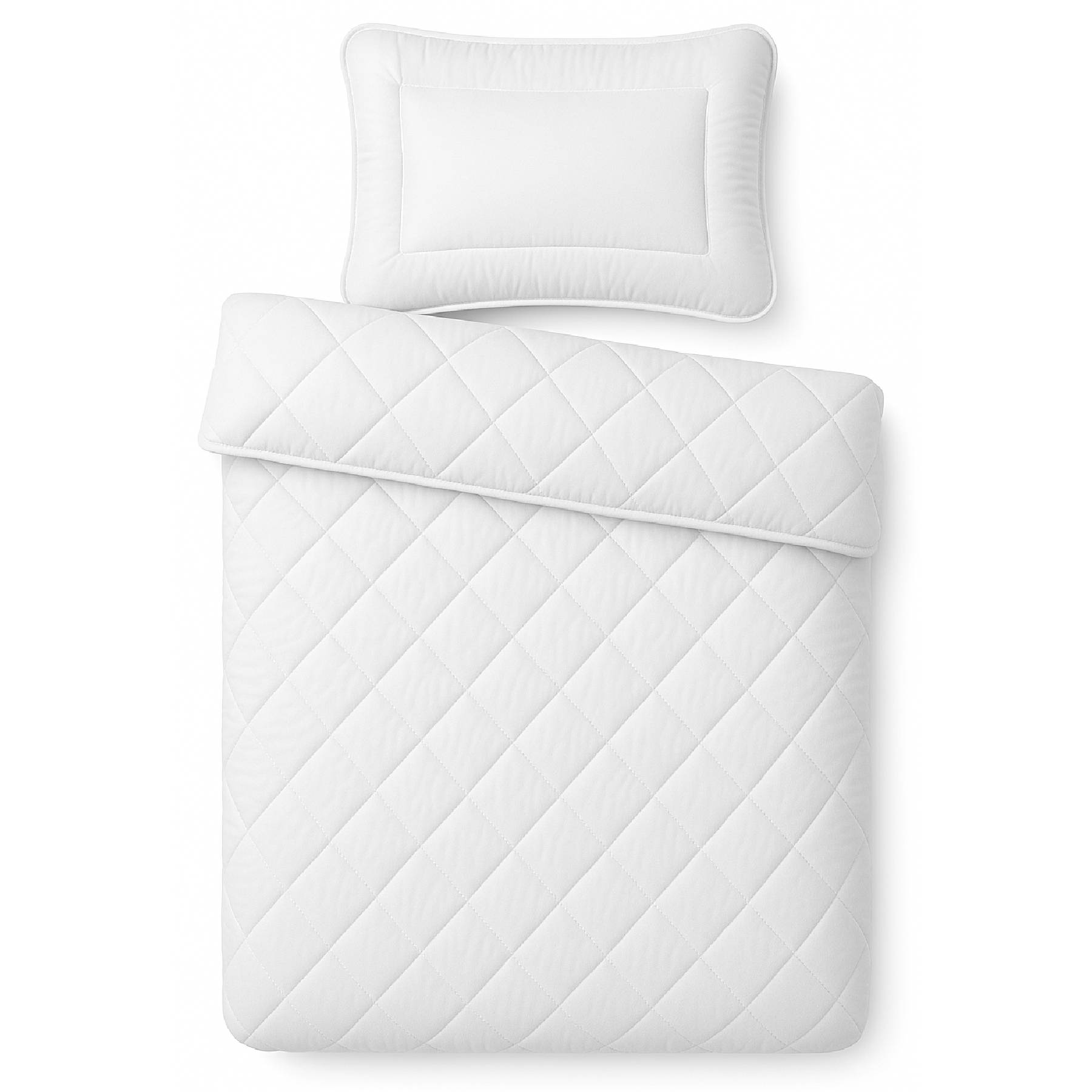 Kinderbett 2 tlg Microfaser Set 100x135cm 40x60cm Decke Kissen Kinder Betten-Set