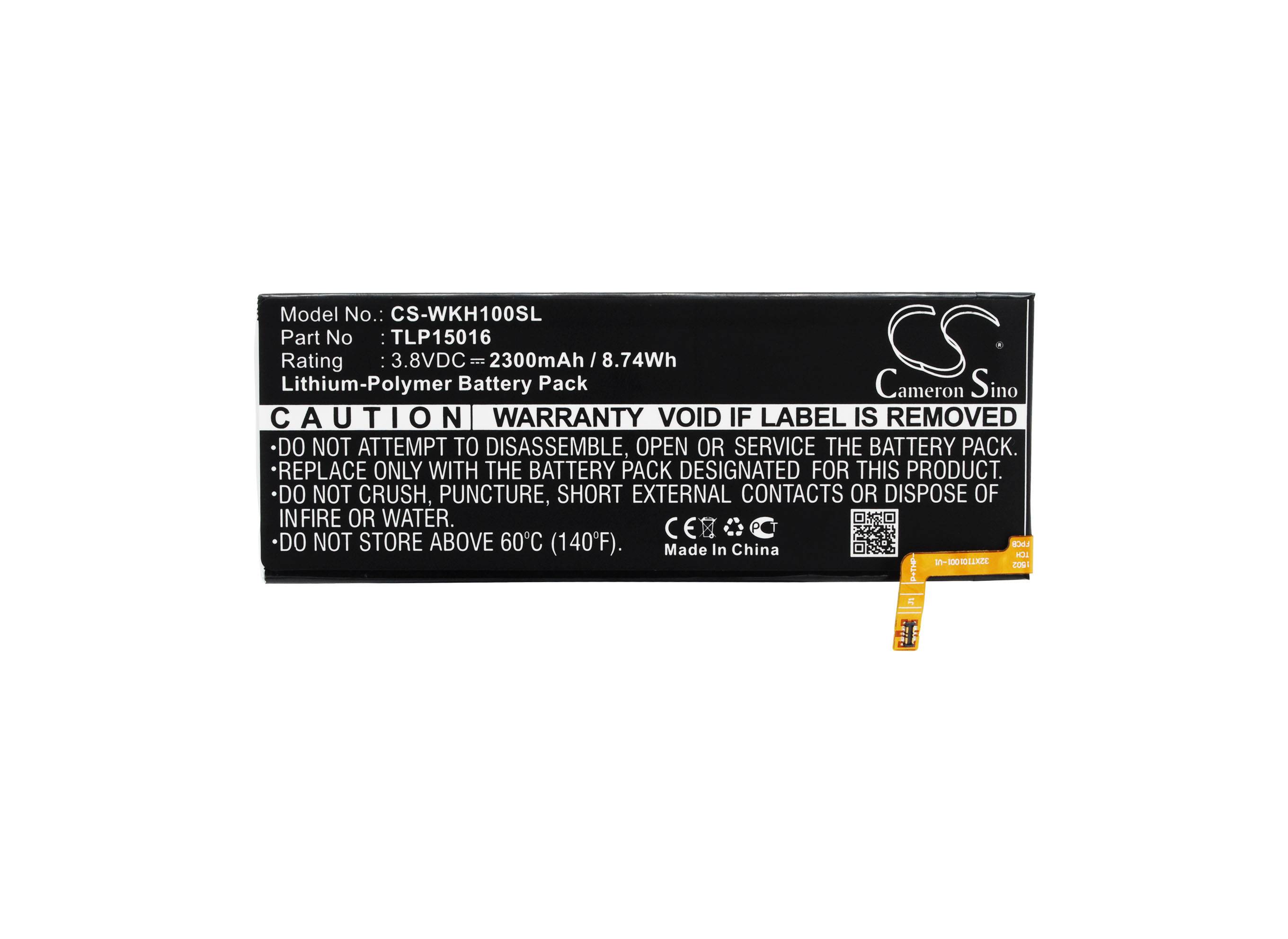 Ersatzakku für Wiko Highway Star / Higway Star 4G - 3,8 Volt 2300mAh Li-Polymer