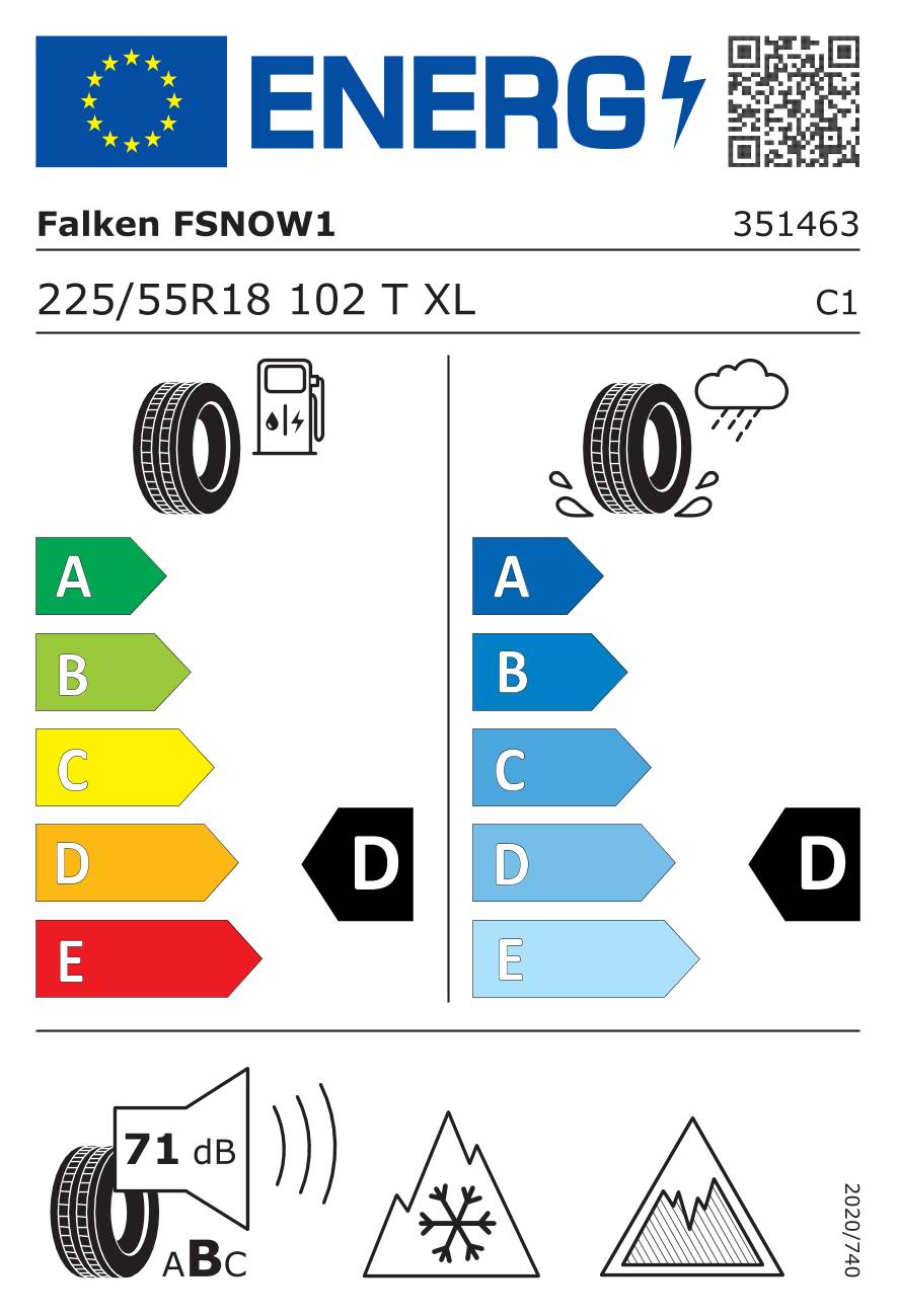 Falken WINTERPEAK F-SNOW 1 ( 225/55 R18 102T XL, Nordic compound )