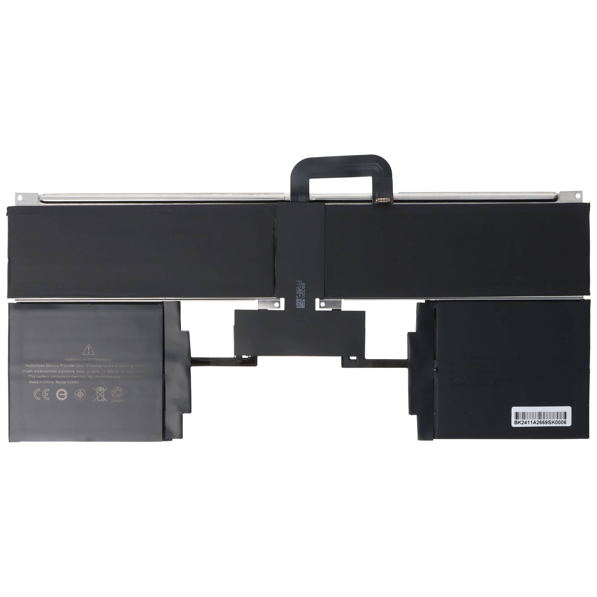 Akku passend für A2669 für MacBook Air 13" M2 A2681 (2022), Li-Polymer, 11,54V, 4500mAh, 52,6Wh, buil