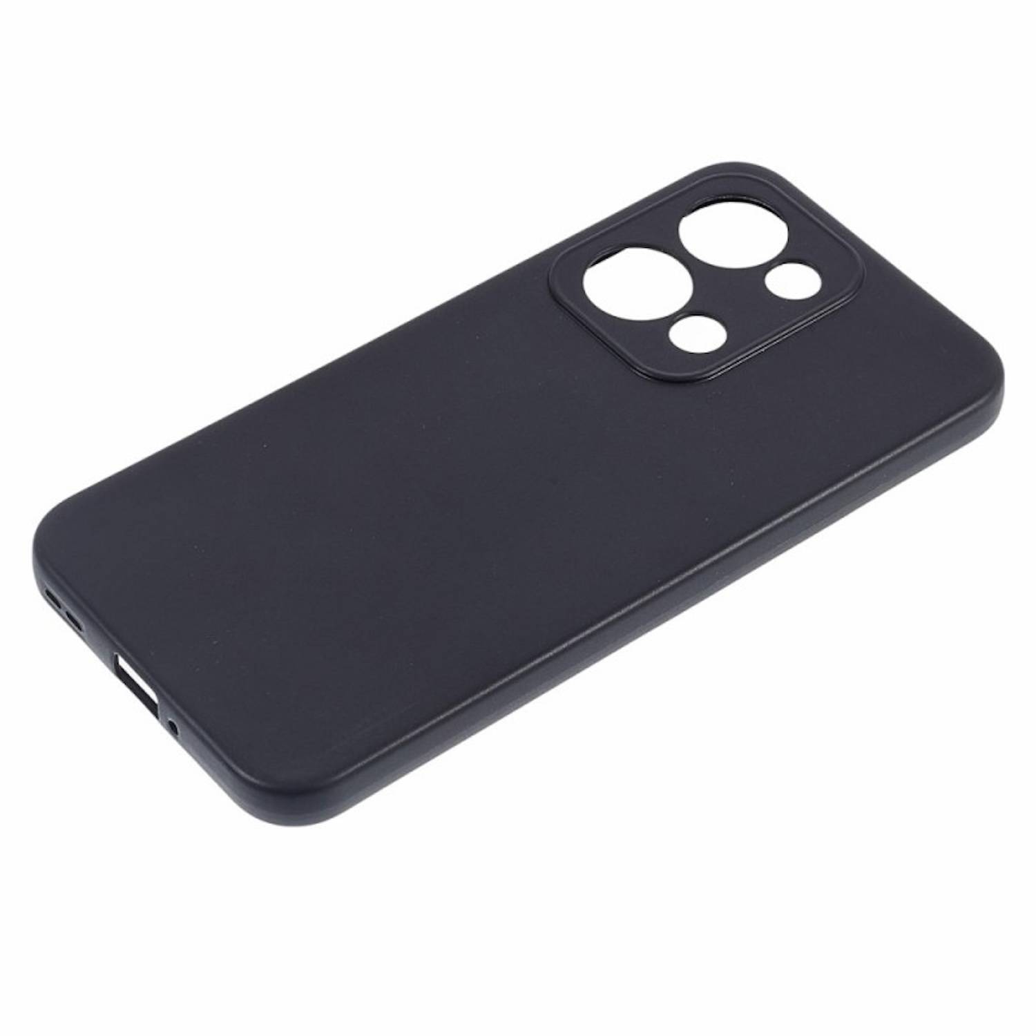 Für Oppo Reno 13 5G Silikon TPU Schutz Hülle Cover Flexibel ultra dünn Schwarz