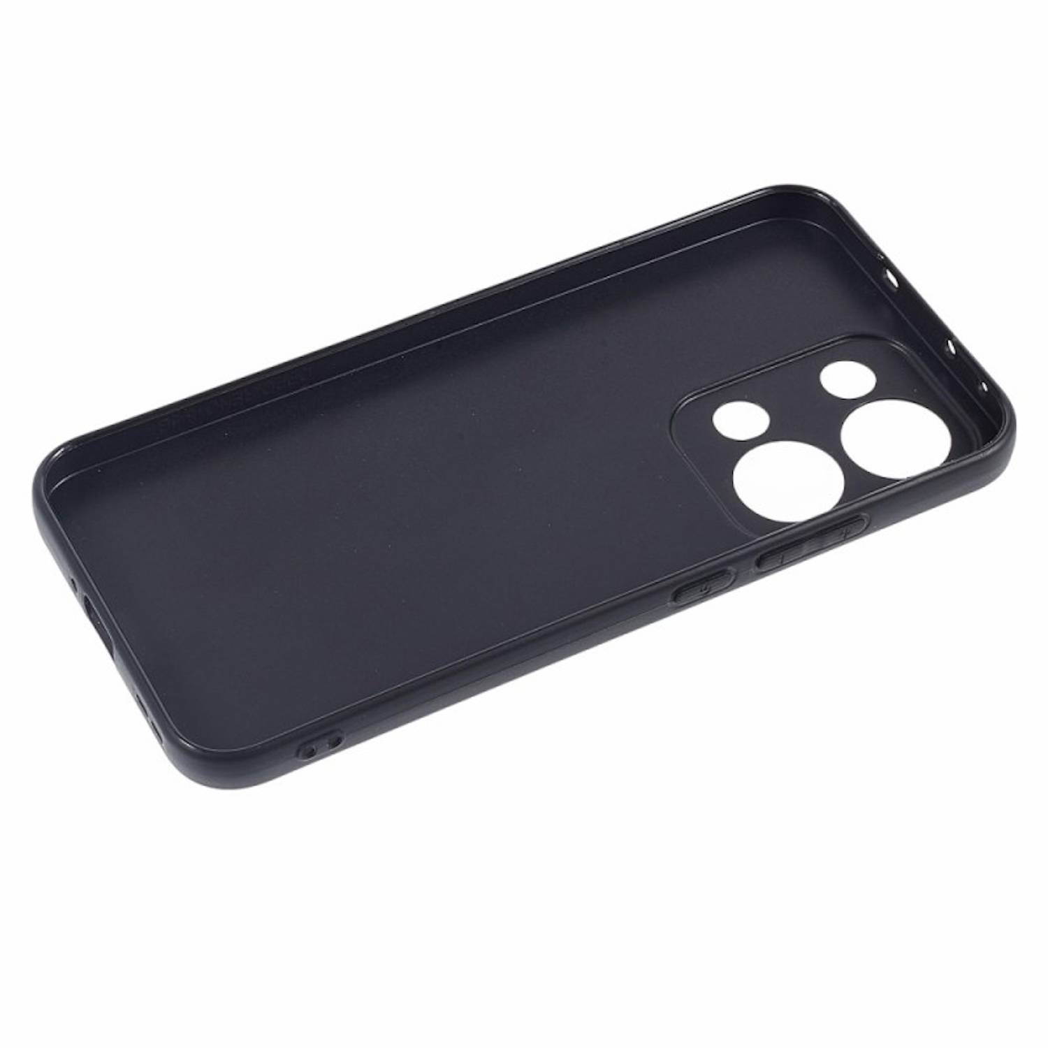 Für Oppo Reno 13 5G Silikon TPU Schutz Hülle Cover Flexibel ultra dünn Schwarz