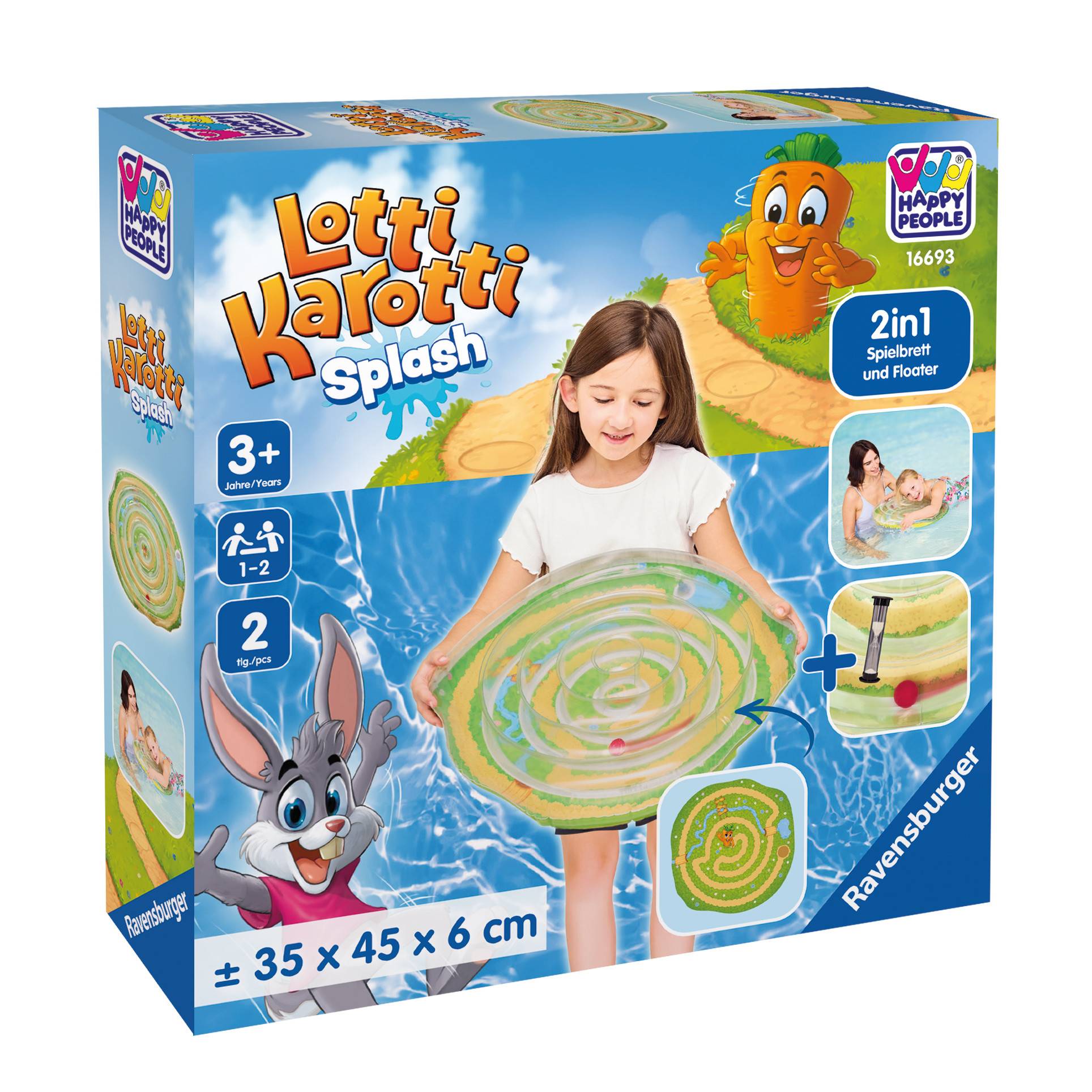 Happy People 16693 - Lotti Karotti Kinderluftmatratze - Das flotte Hasenlabyrinth