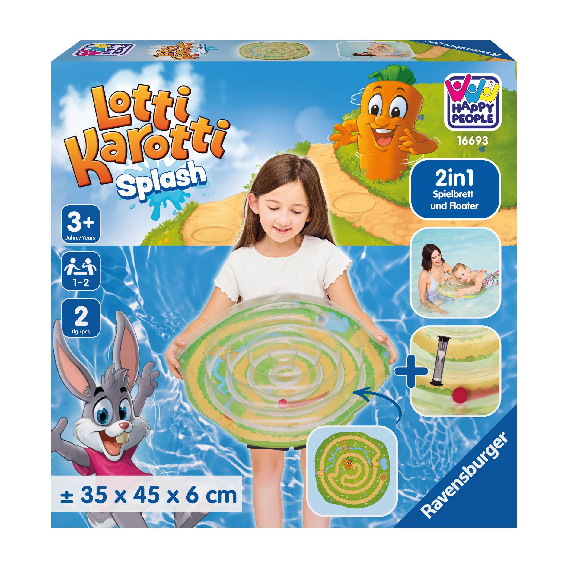 Happy People 16693 - Lotti Karotti Kinderluftmatratze - Das flotte Hasenlabyrinth