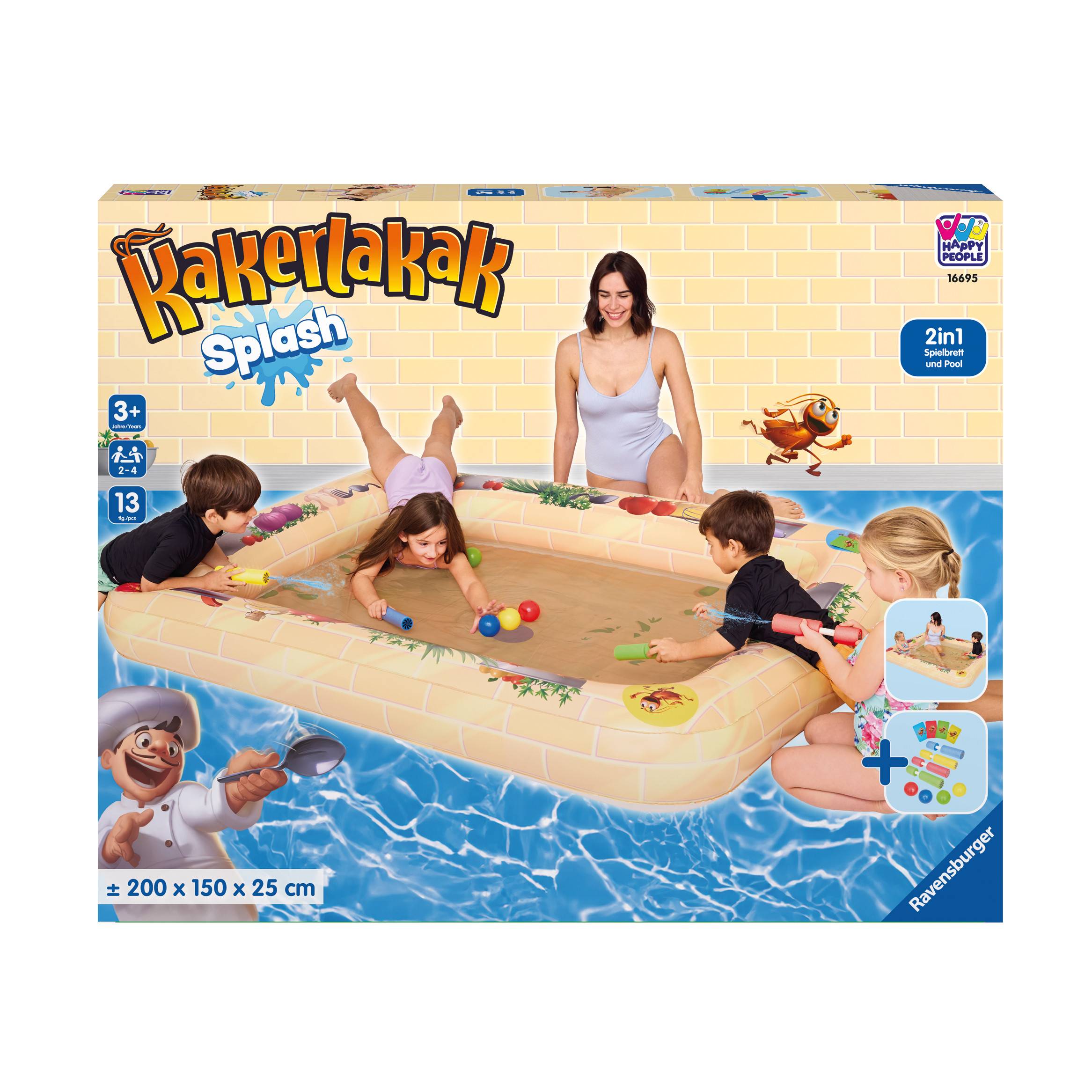 Happy People 16695 - Kakerlakak Spielmatte - Die Spritzige Kakerlakenfalle (200x150x25cm)