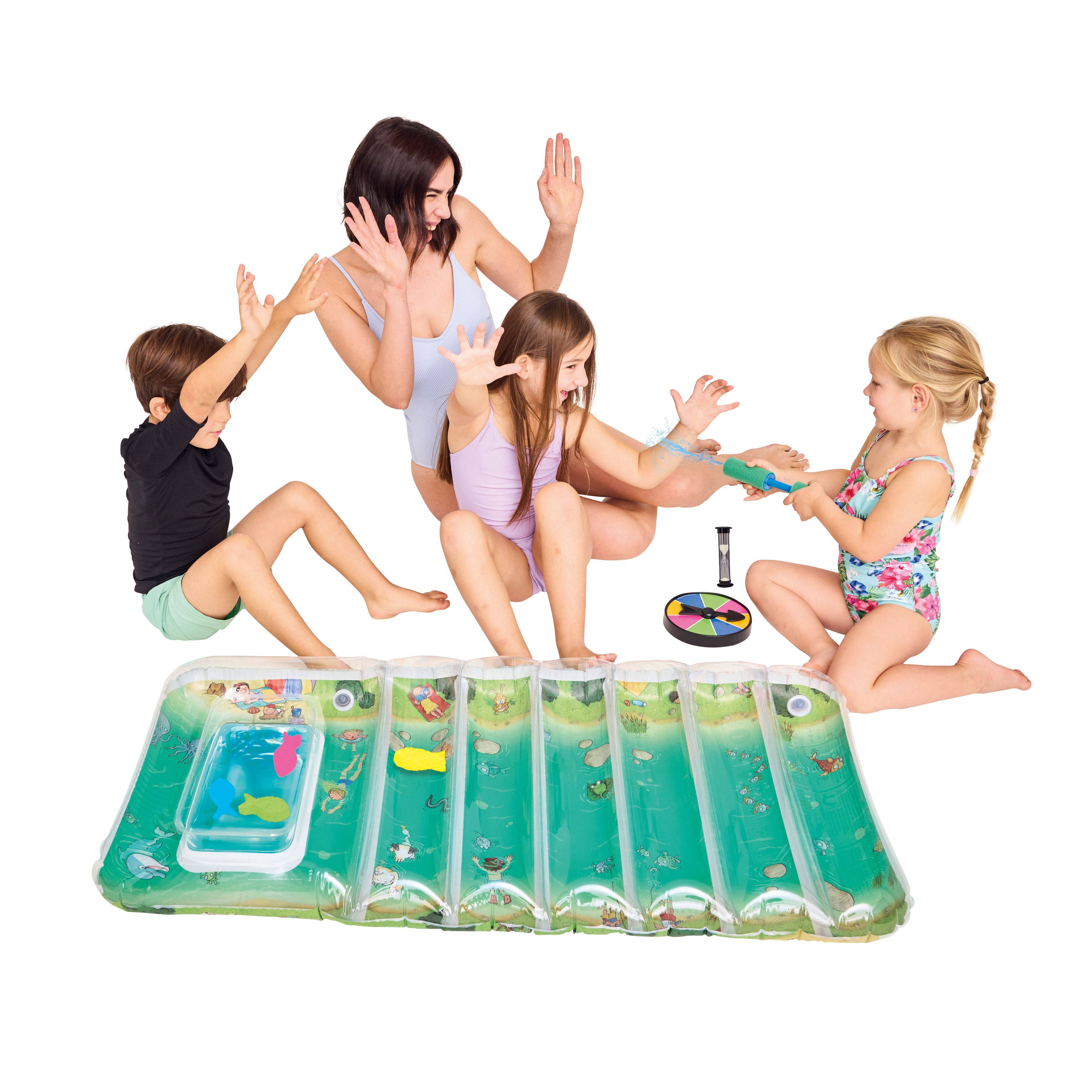 Happy People 16698 - Tempo kleine Fische! Kinderluftmatratze - Das Wettschwimmen gegen die Zeit