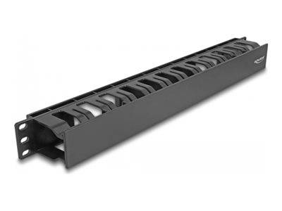 DELOCK 19 Kabelmanagement Rangierpanel 1 HE schwarz Kunstst. Multimedia-Technik Steckdosenleisten