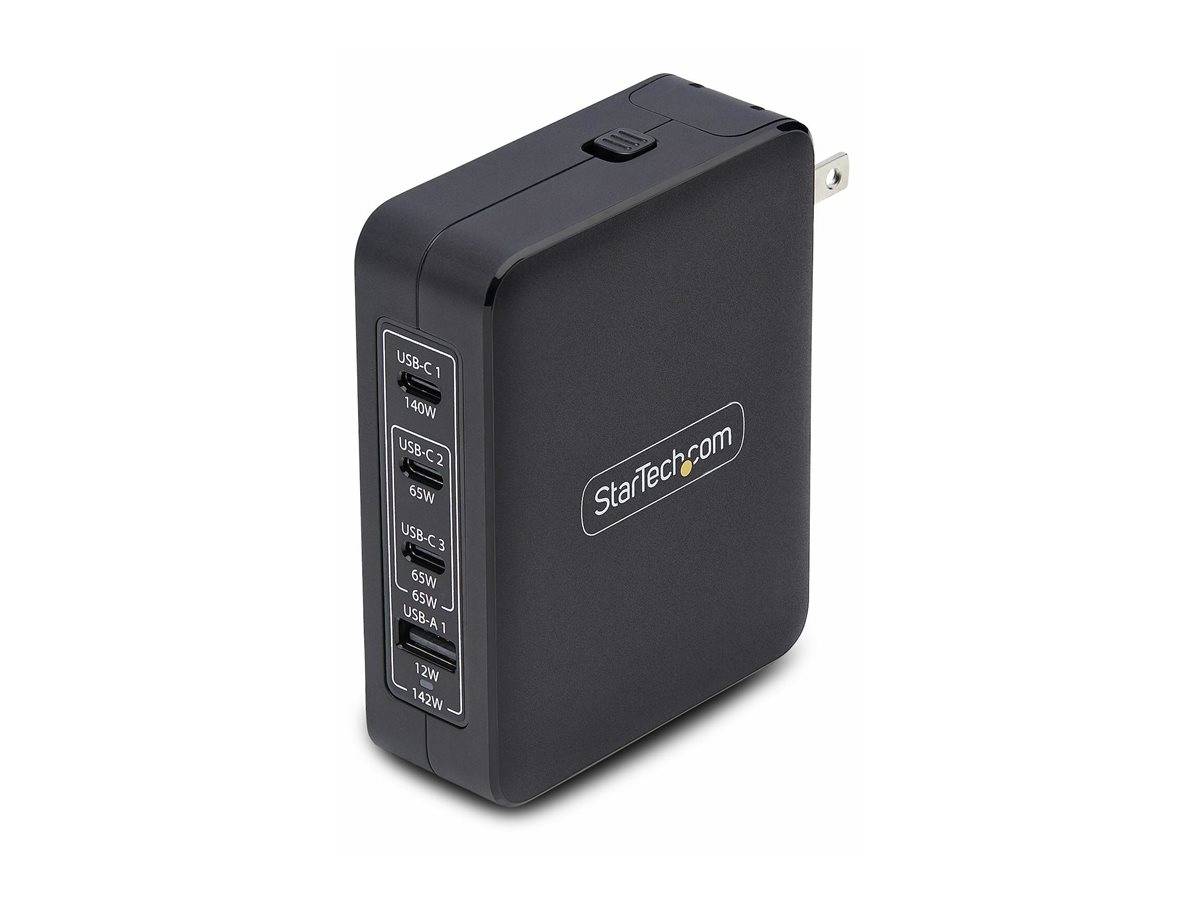 StarTech.com 140W USB-C Wall Charger, USB-C/USB-A, PD GaN Power Adapter - Netzteil - GaN-Technologie - 140 Watt - 5 A - Power Delivery 3.1 -