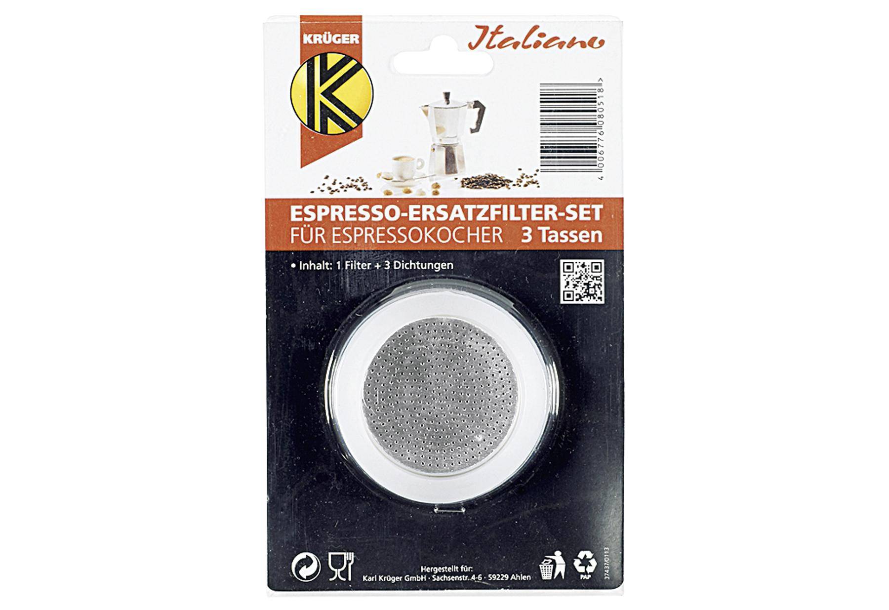 Krüger Ersatzteilset Espressokocher 3 Tassen