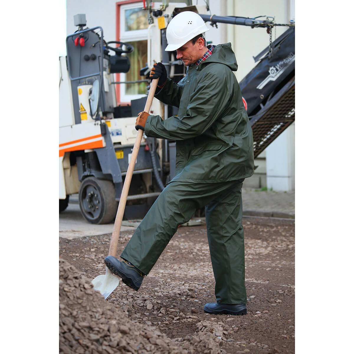 L+D PUplus Regenjacke Oliv Größe M