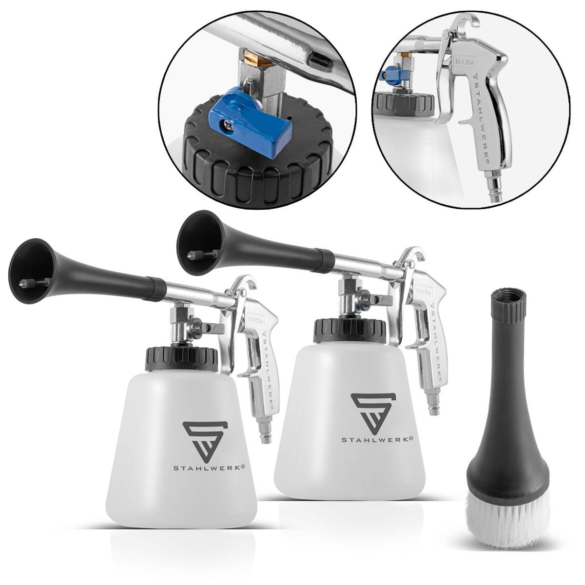 STAHLWERK 2 x Druckluft-Reinigungspistole RP-90 ST Tornado-Effekt