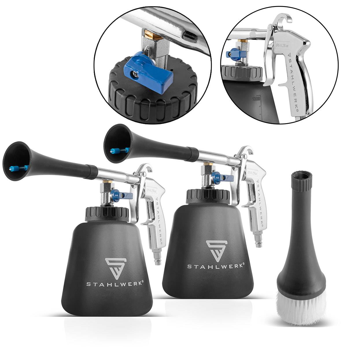 STAHLWERK 2 x Druckluft-Reinigungspistole RP-90 ST Innenreiniger