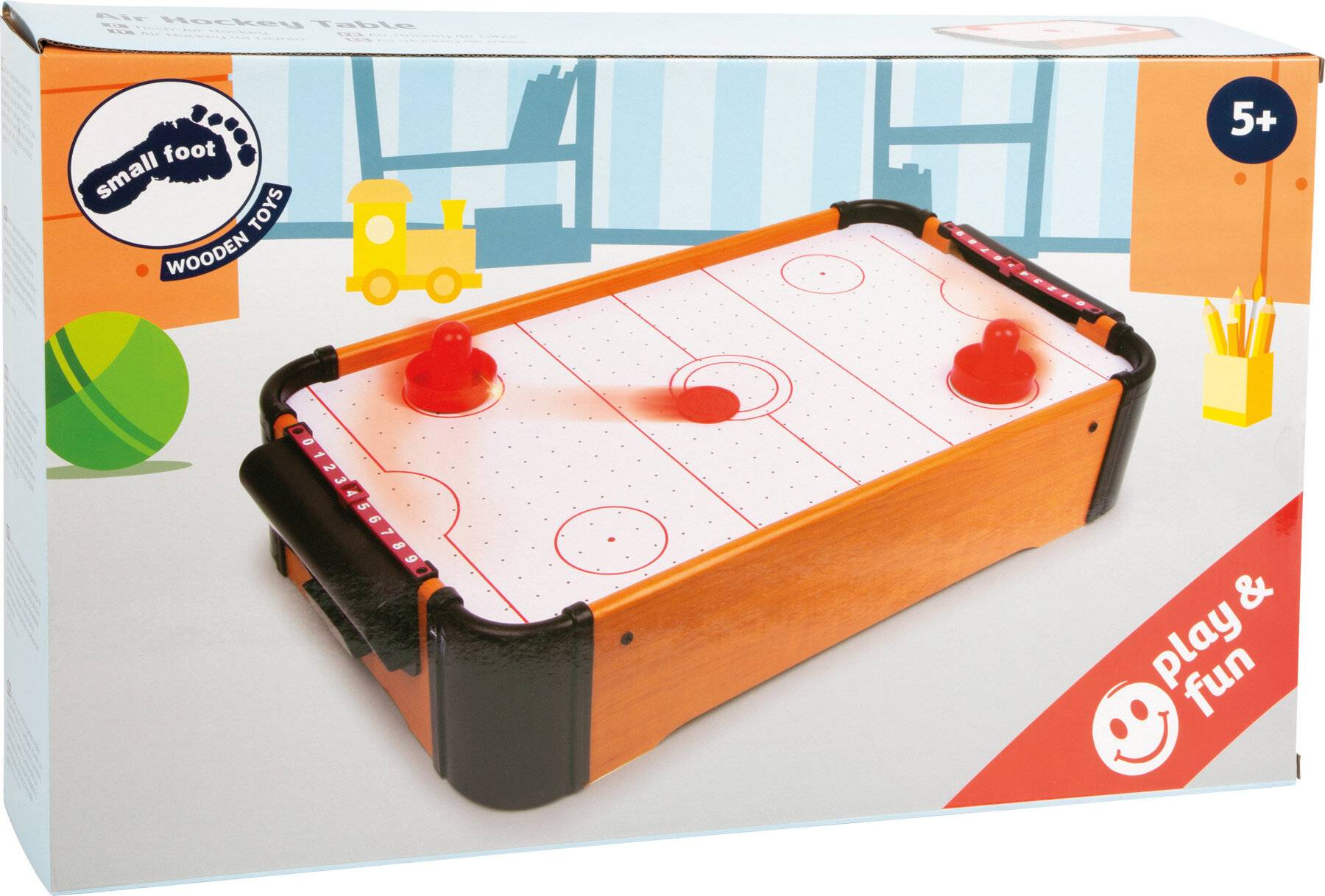 small Foot Tisch-Air-Hockey aus Holz und Kunststoff