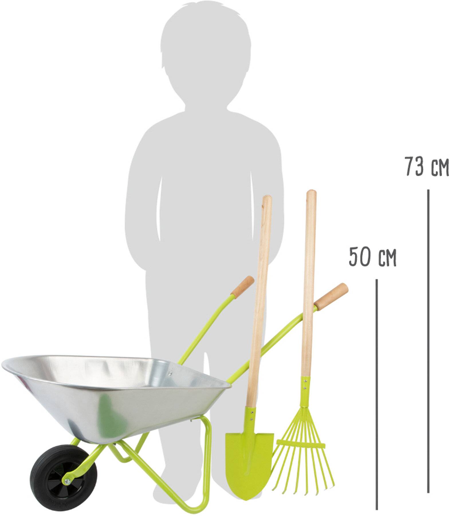 Schubkarre mit Gartenwerkzeug