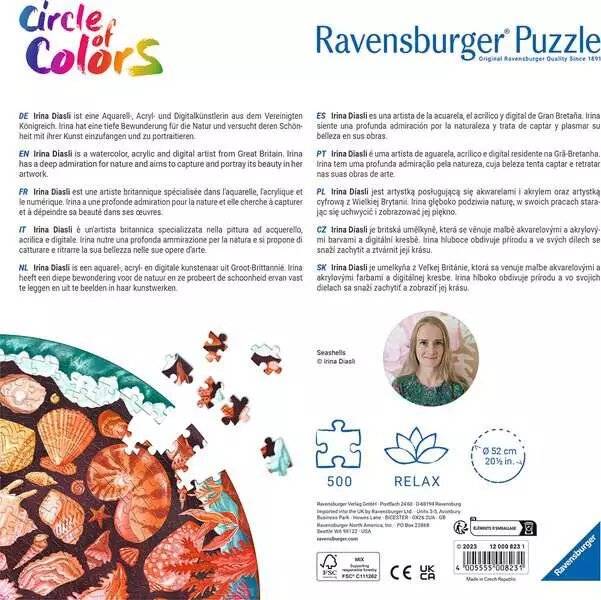 RAVENSBURGER Rundpuzzle Kreis der Farben: Mä nner 500 Teile