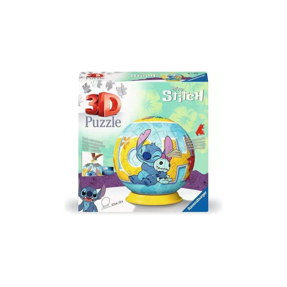 11596 - Disney Stitch und Kuscheltier, 3D Puzzle-Ball