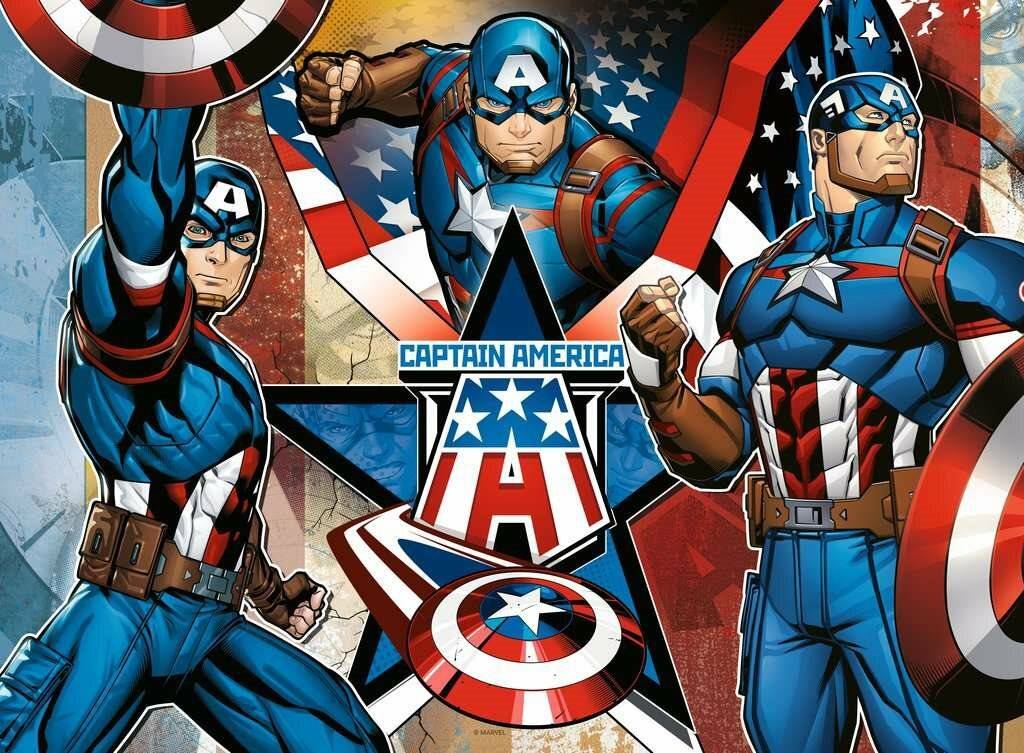 Ravensburger - Puzzle Marvel Captain America 100p