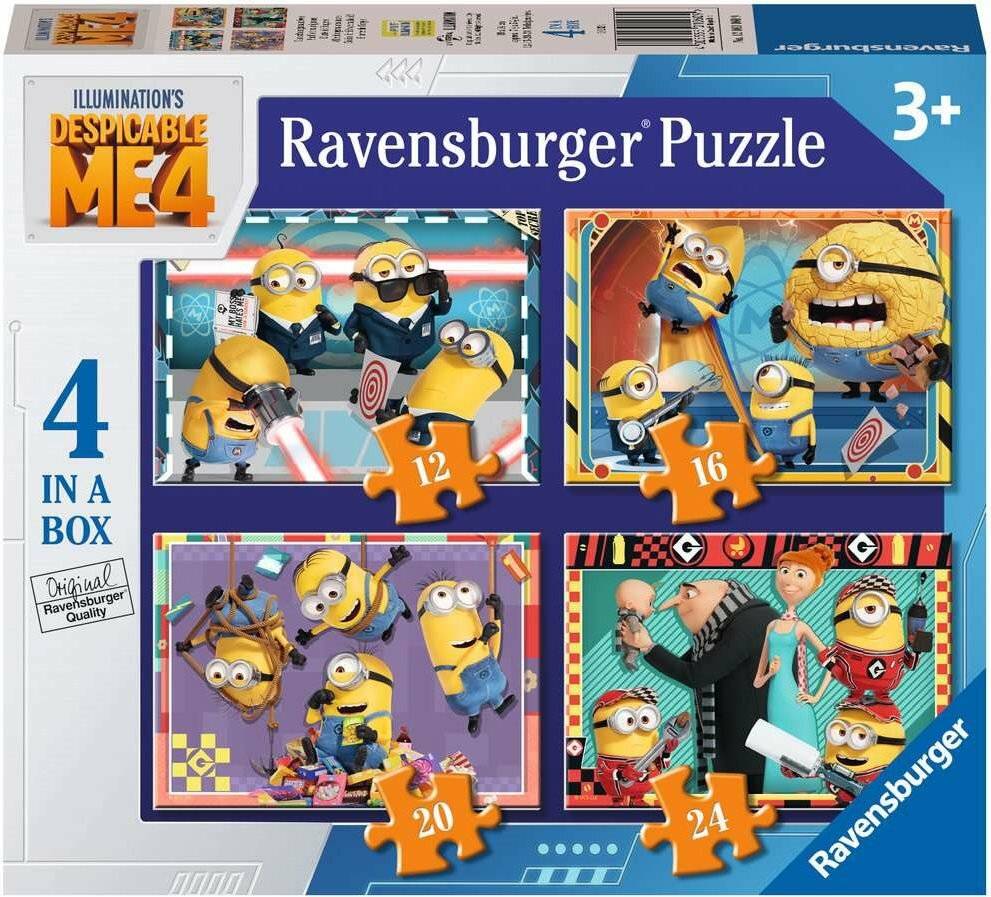 RAVENSBURGER Puzzle I, der Schurke 4, 4in1 ( 12, 16, 20, 24 Teile)
