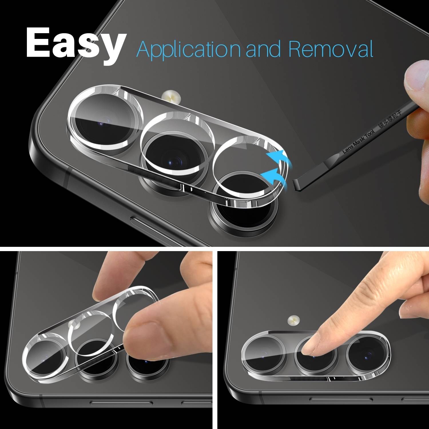 Für Samsung Galaxy S25 Plus Schutz Hart Glas Kamera Komplettschutz Transparent