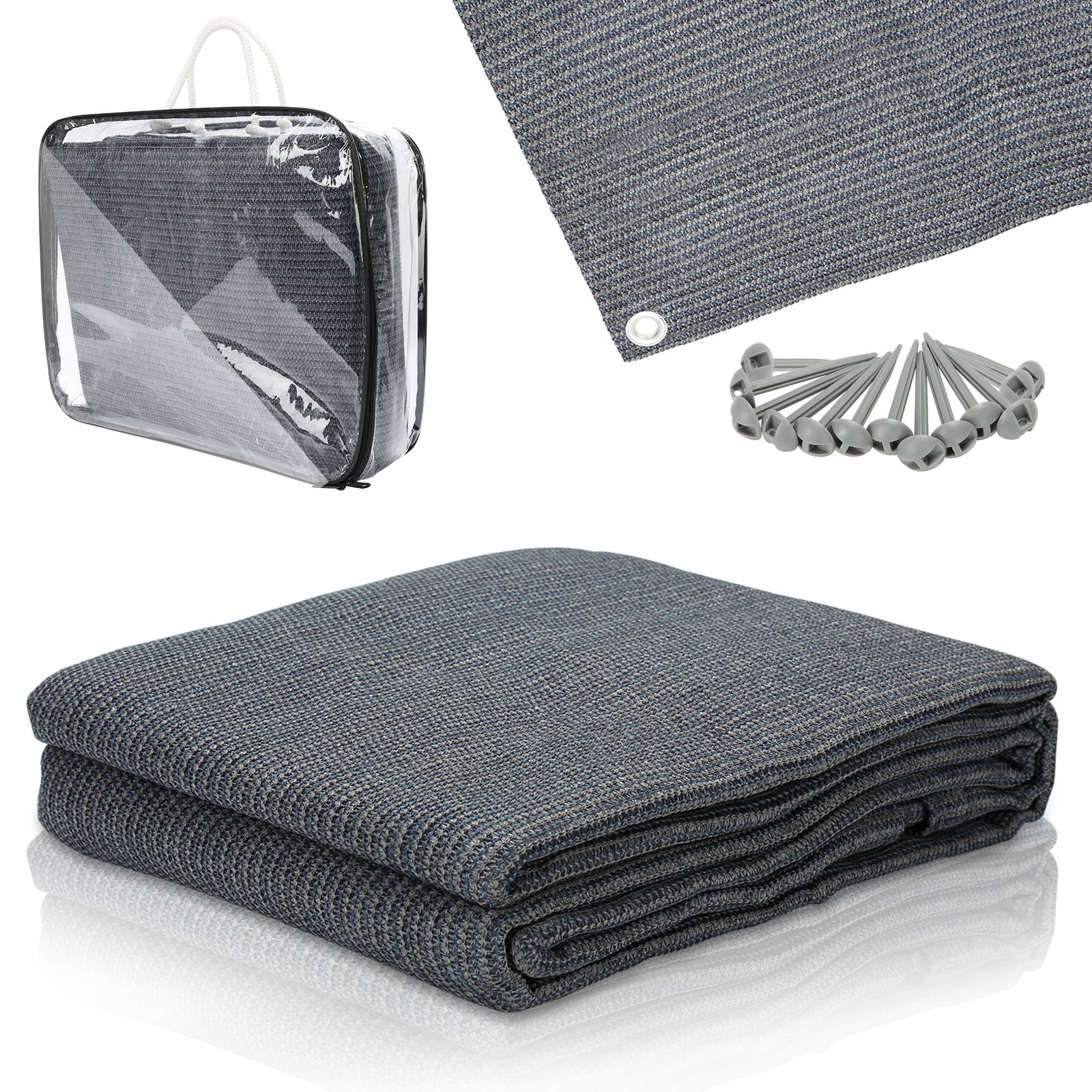 Vorzeltteppich,Zeltteppich,Rasenschutz,viele Größen,Grau,200*200CM