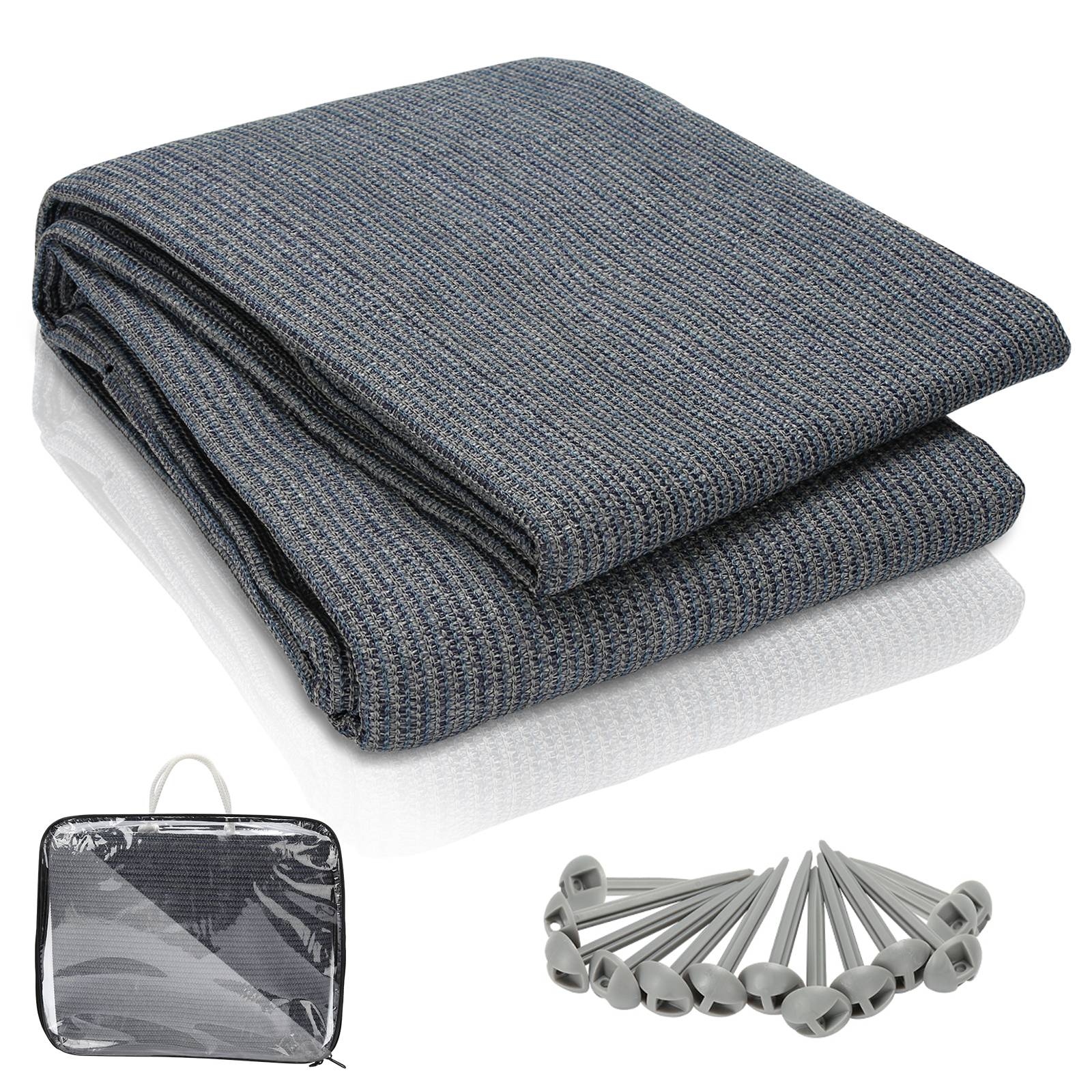 Vorzeltteppich,Zeltteppich,Rasenschutz,viele Größen,Grau,300*300CM